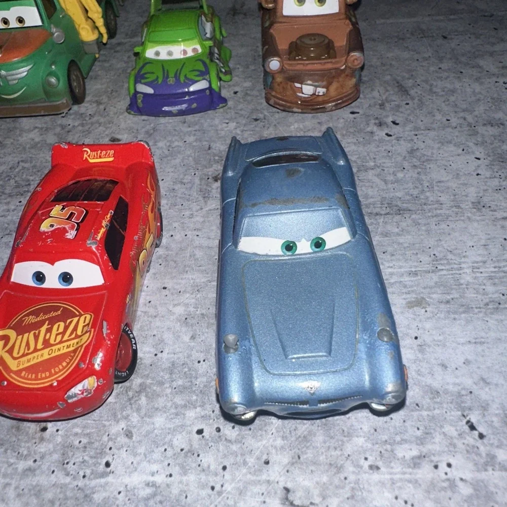 8 Car Lot Of Disney Pixar Cars Chug Fuel Truck The King Dinoco Finn Mcmissle